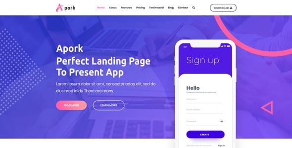 Product Landing WordPress Theme