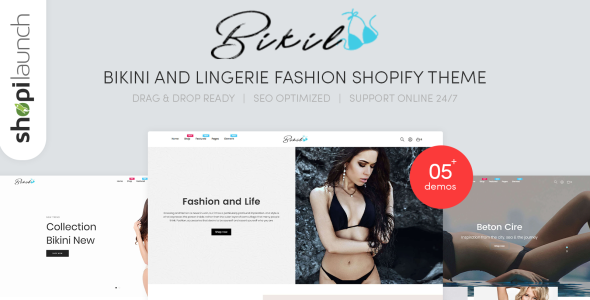 бикини и нижнее белье мода отзывчивый shopify тема