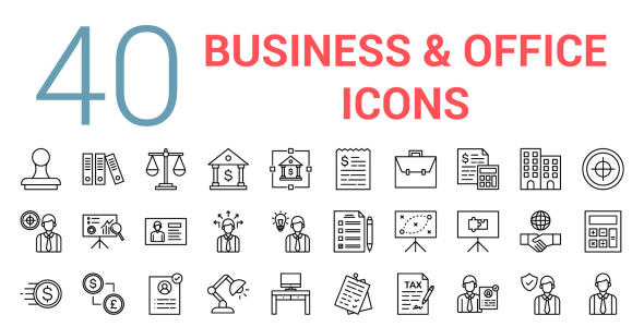 Набор иконок на тему графика