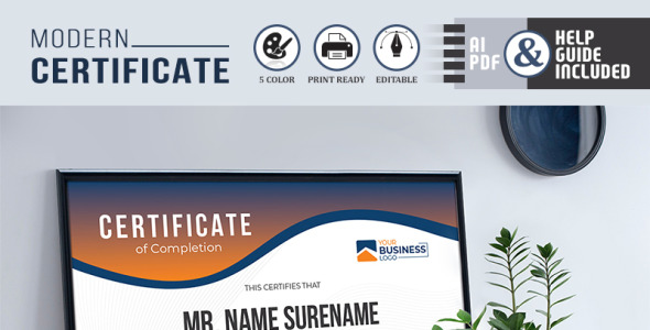 Шаблон сертификата на тему графика