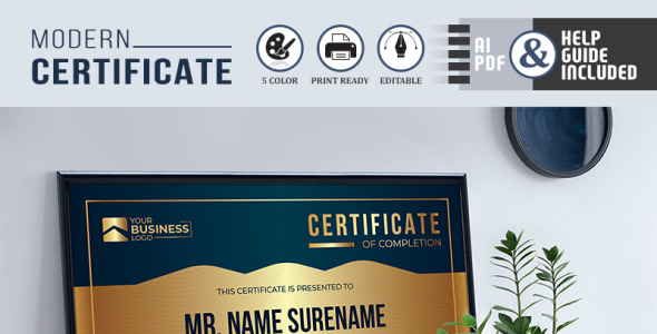 Шаблон сертификата на тему графика