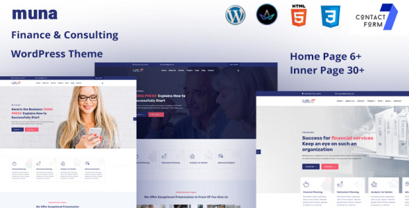 финансы и консалтинг бизнес wordpress тема