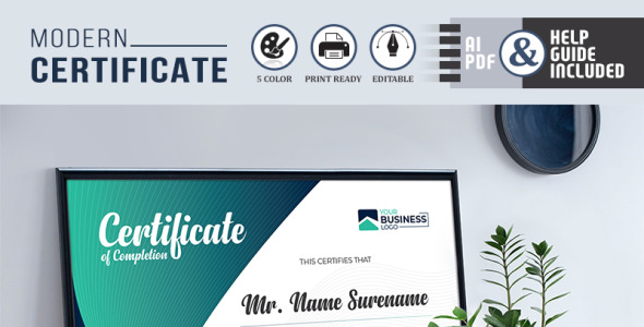 Шаблон сертификата на тему графика