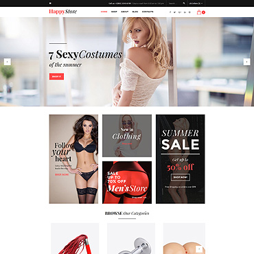 Erotik va kattalar veb-saytlari uchun shablon