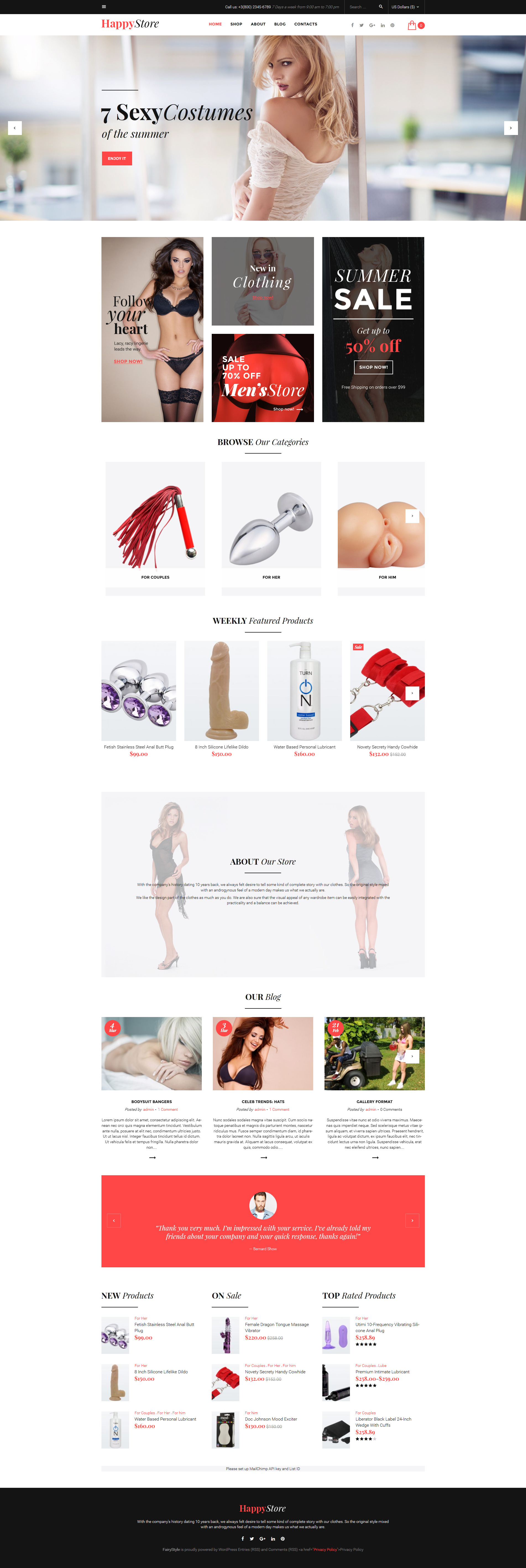 Adult Responsive WooCommerce Theme WooCommerce Theme