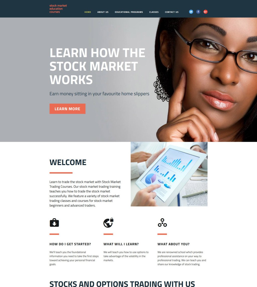 Stock Trading Website Templates From Themeforest