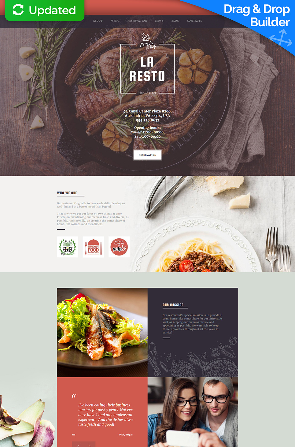 Cafe and Restaurant Responsive Moto CMS 3 Template New Screenshots BIG