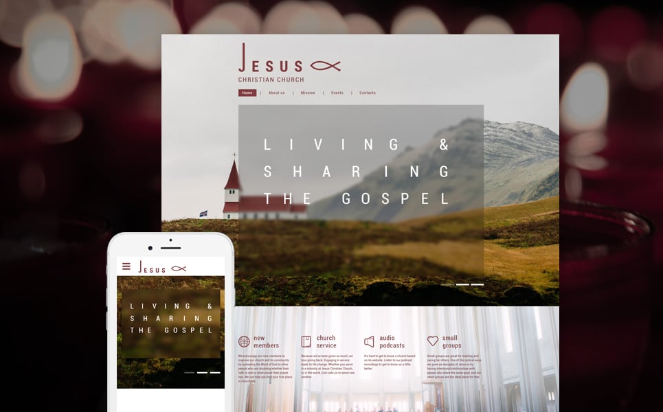 Christian Responsive Website Template New Screenshots BIG