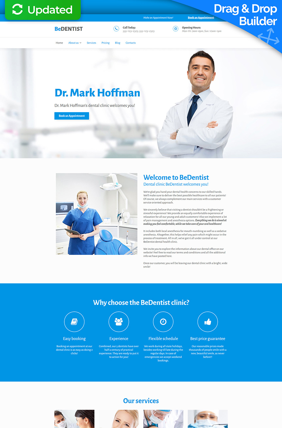 Dentistry Responsive Moto CMS 3 Template New Screenshots BIG