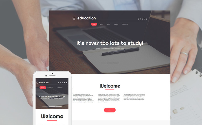 Education Premium Moto CMS HTML Theme Big Screenshot Education Moto CMS HTML Template New Screenshots BIG