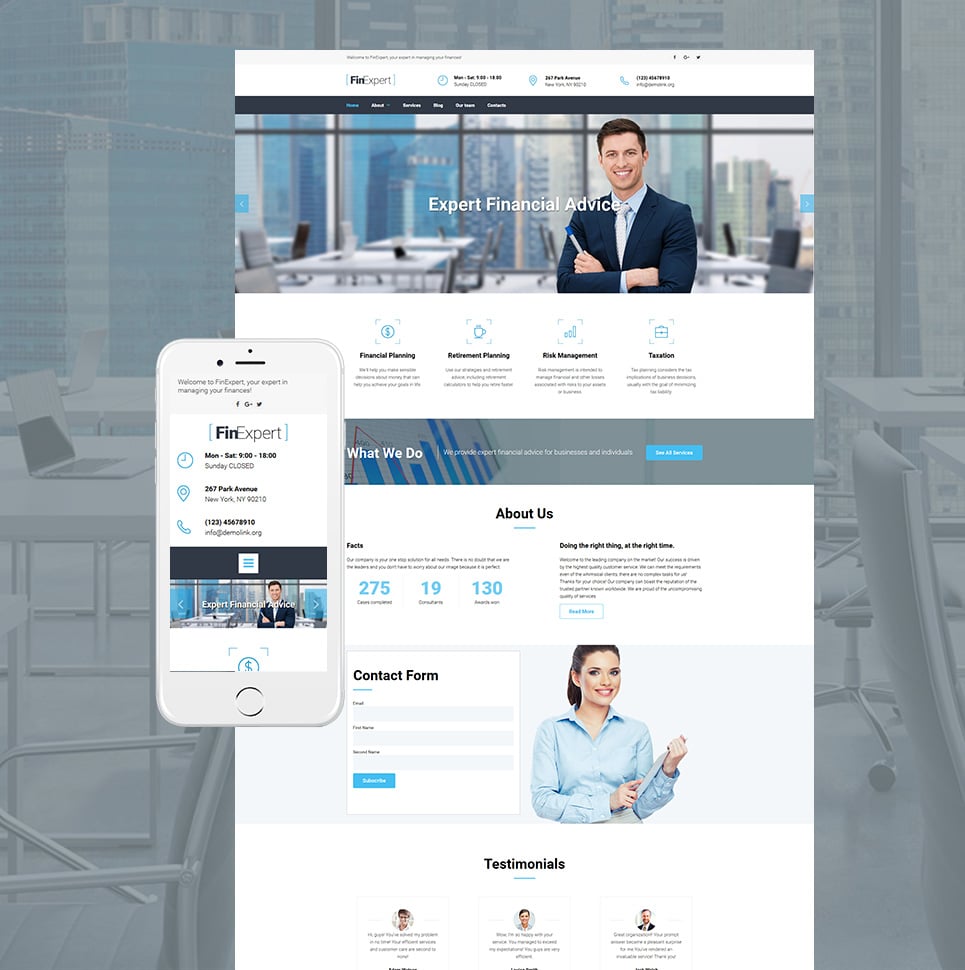 Financial Advisor Responsive Moto CMS 3 Template New Screenshots BIG