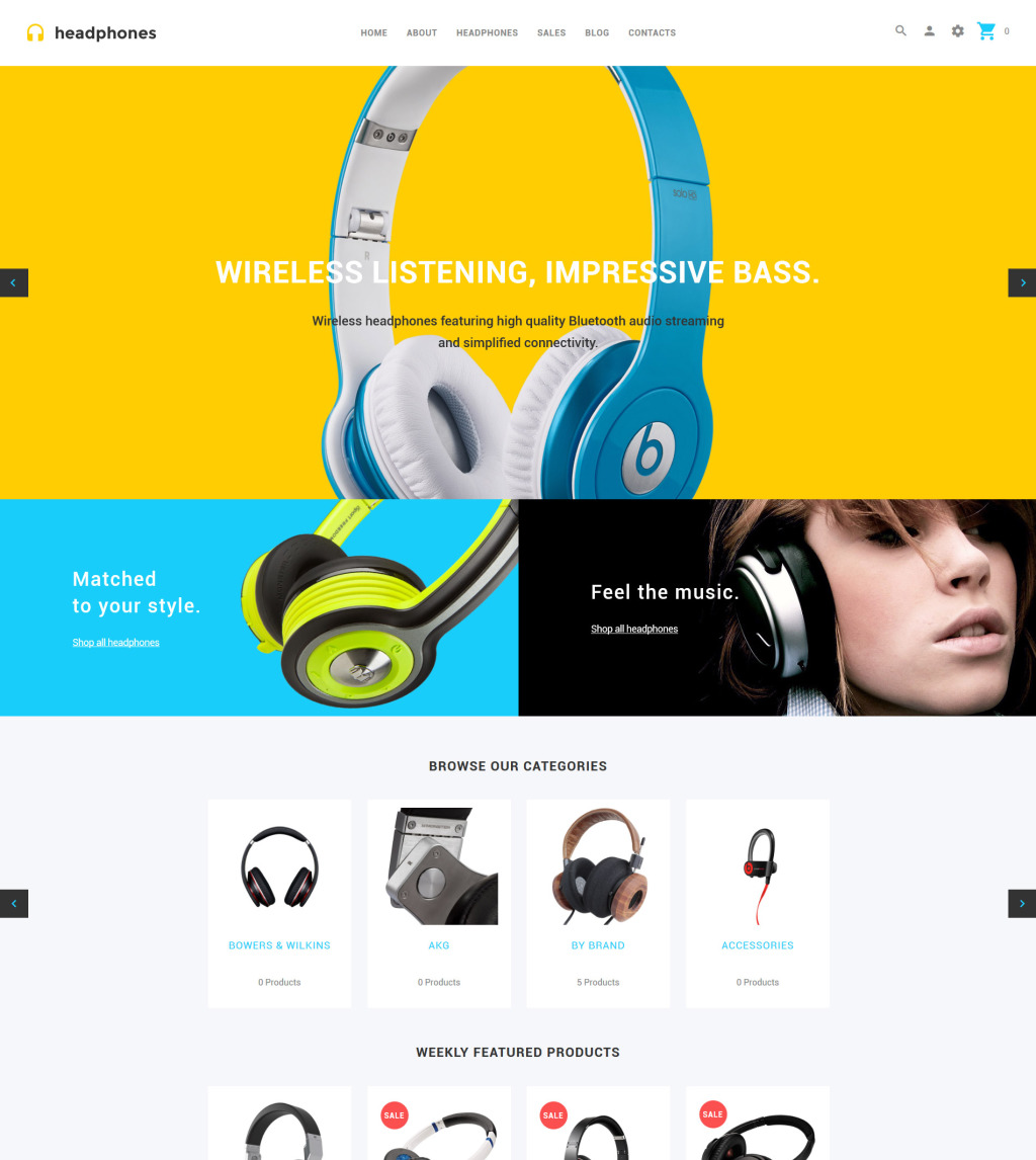 Live demo for Headphones OpenCart Template #59129