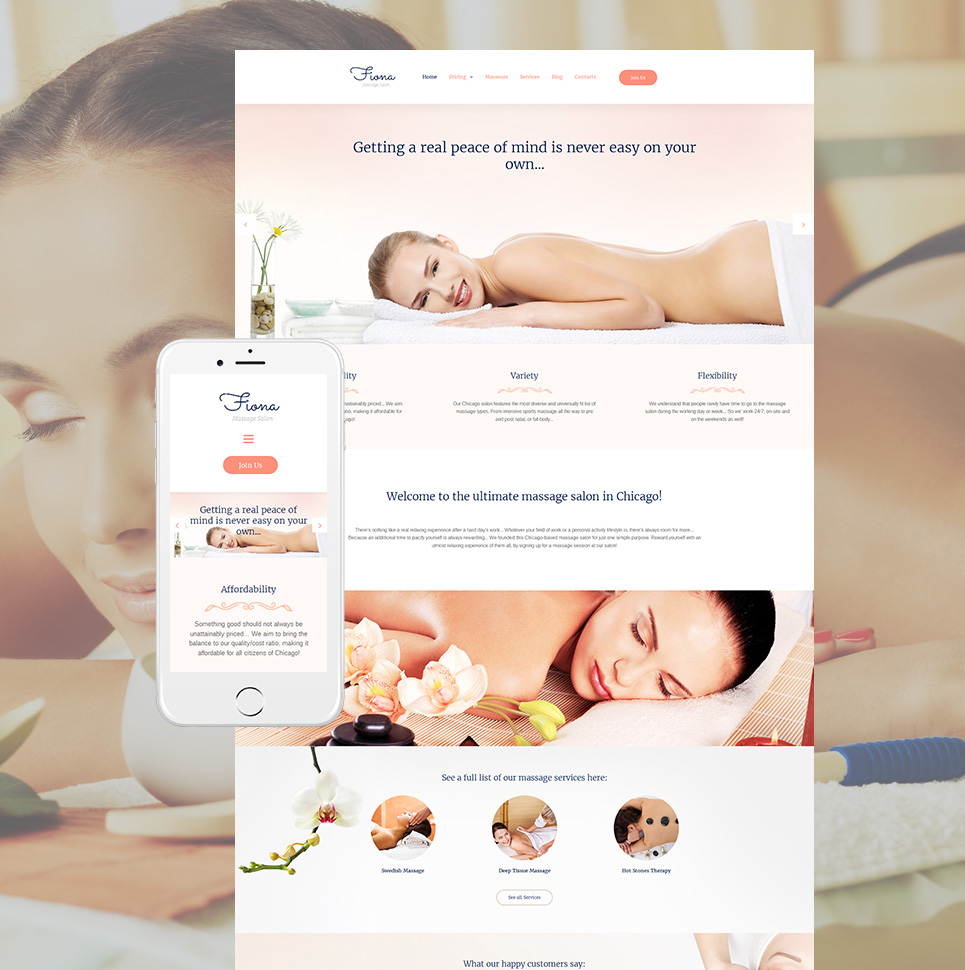 Massage Salon Responsive Moto CMS 3 Template New Screenshots BIG