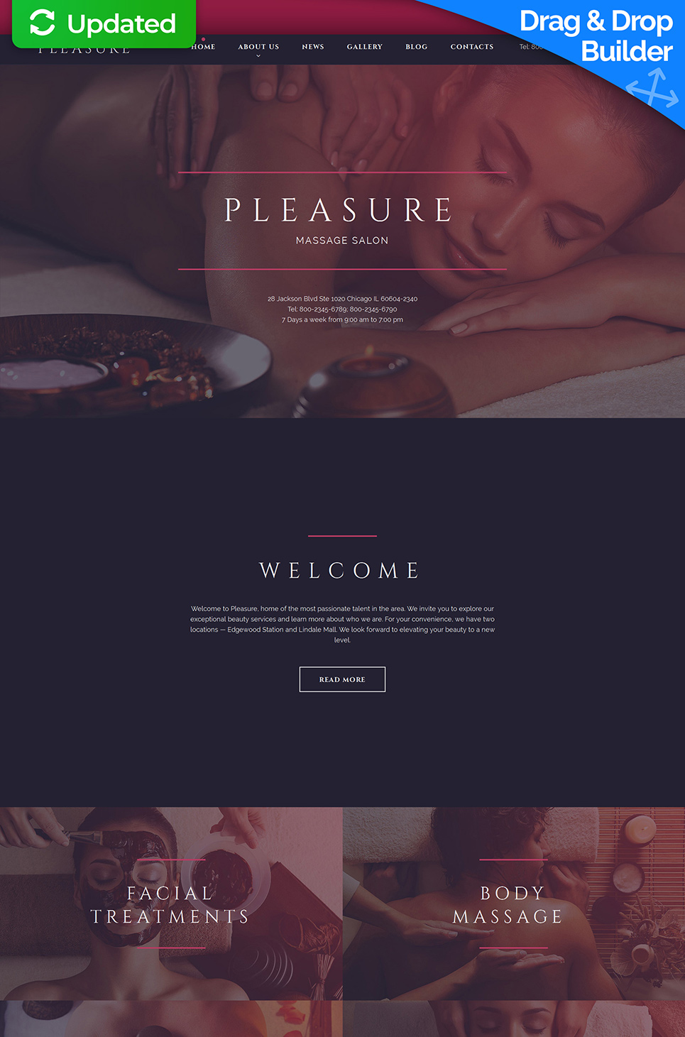 Massage Salon Responsive Moto CMS 3 Template New Screenshots BIG