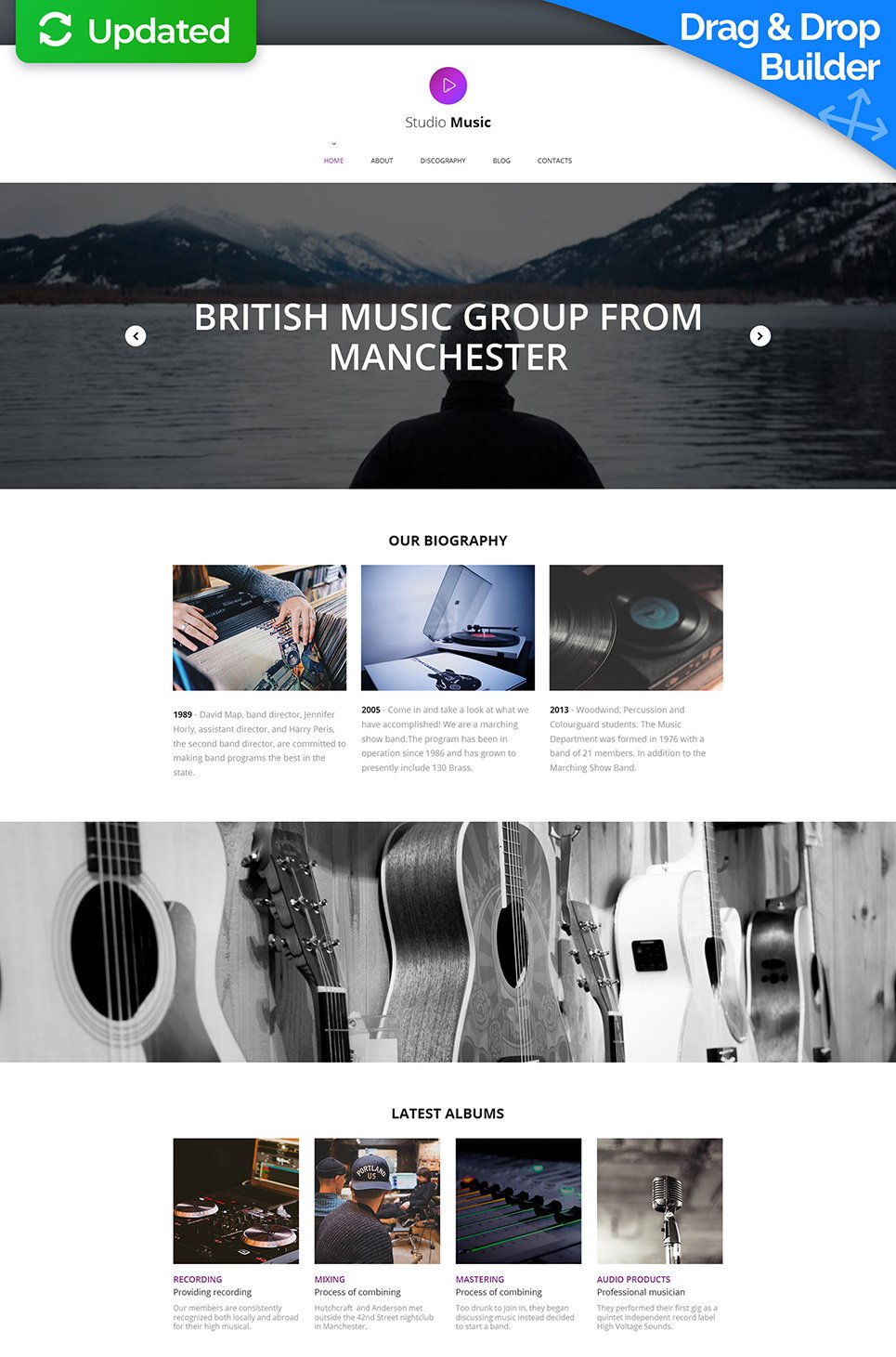 Music Band Responsive Moto CMS 3 Template New Screenshots BIG