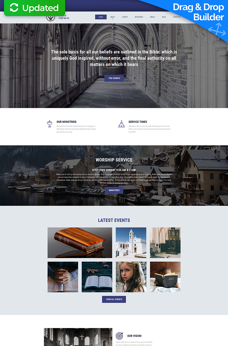 Responsive Hristiyan Moto Cms 3 #59169 - Ekran resmi