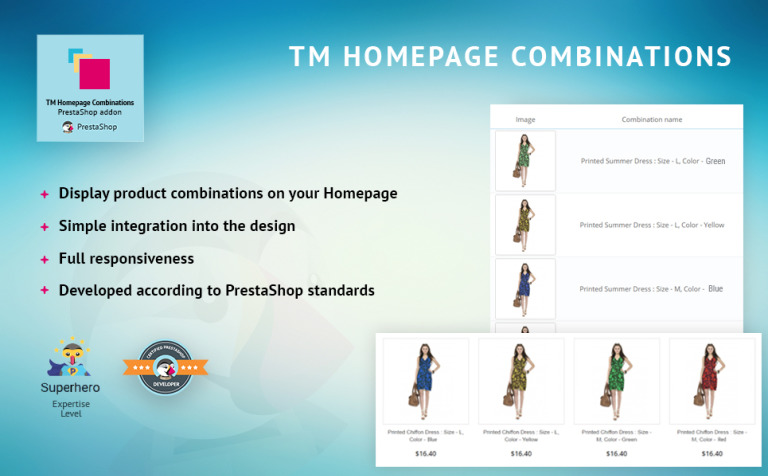 TM HomePage Combinations PrestaShop Module Template Big Screenshot TM HomePage Combinations PrestaShop Module New Screenshots BIG
