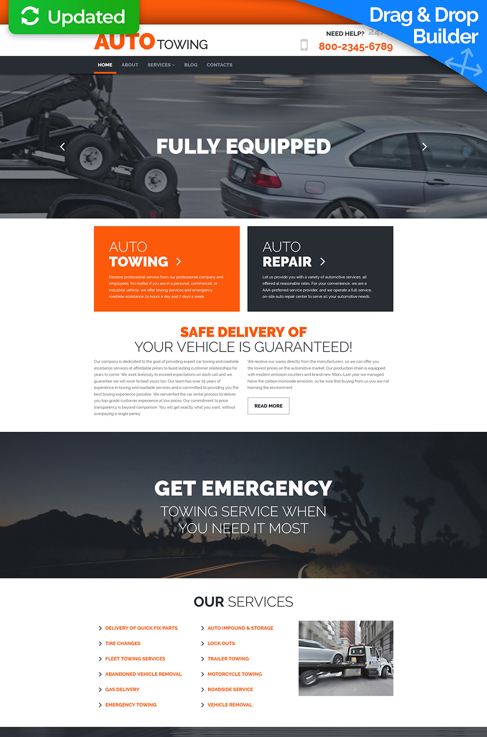 Auto Towing Responsive Moto CMS 3 Template New Screenshots BIG