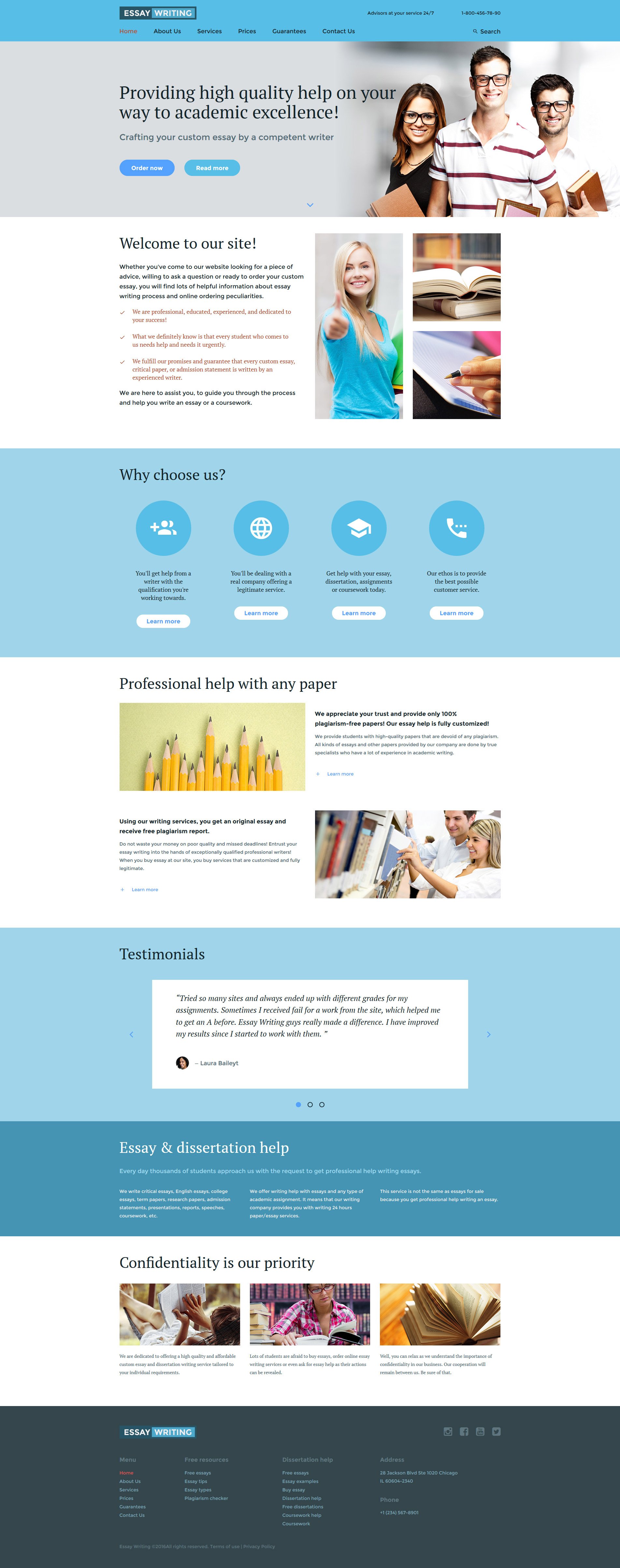 Essay Writer Website Template