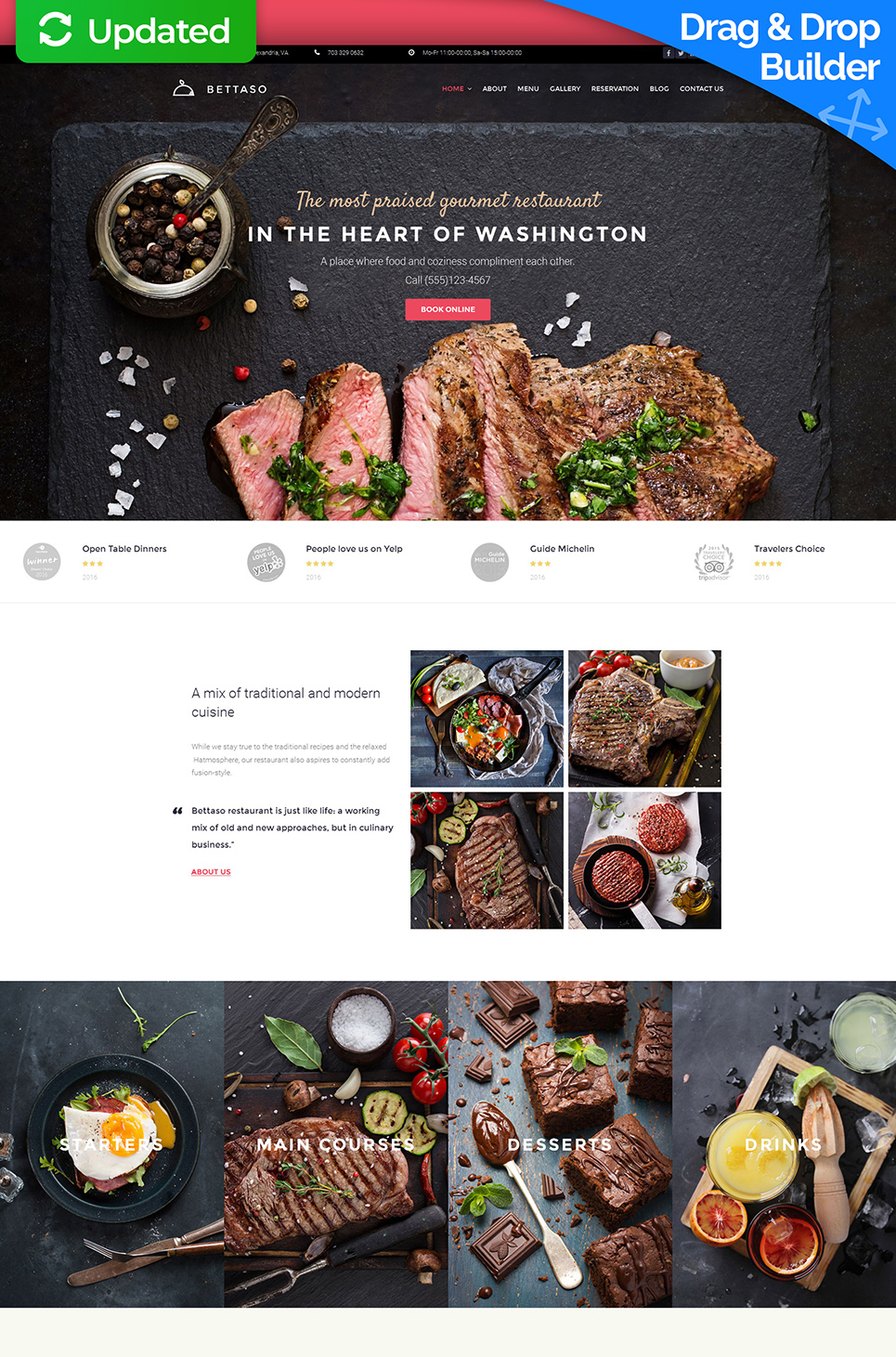 European Restaurant Responsive Moto CMS 3 Template New Screenshots BIG