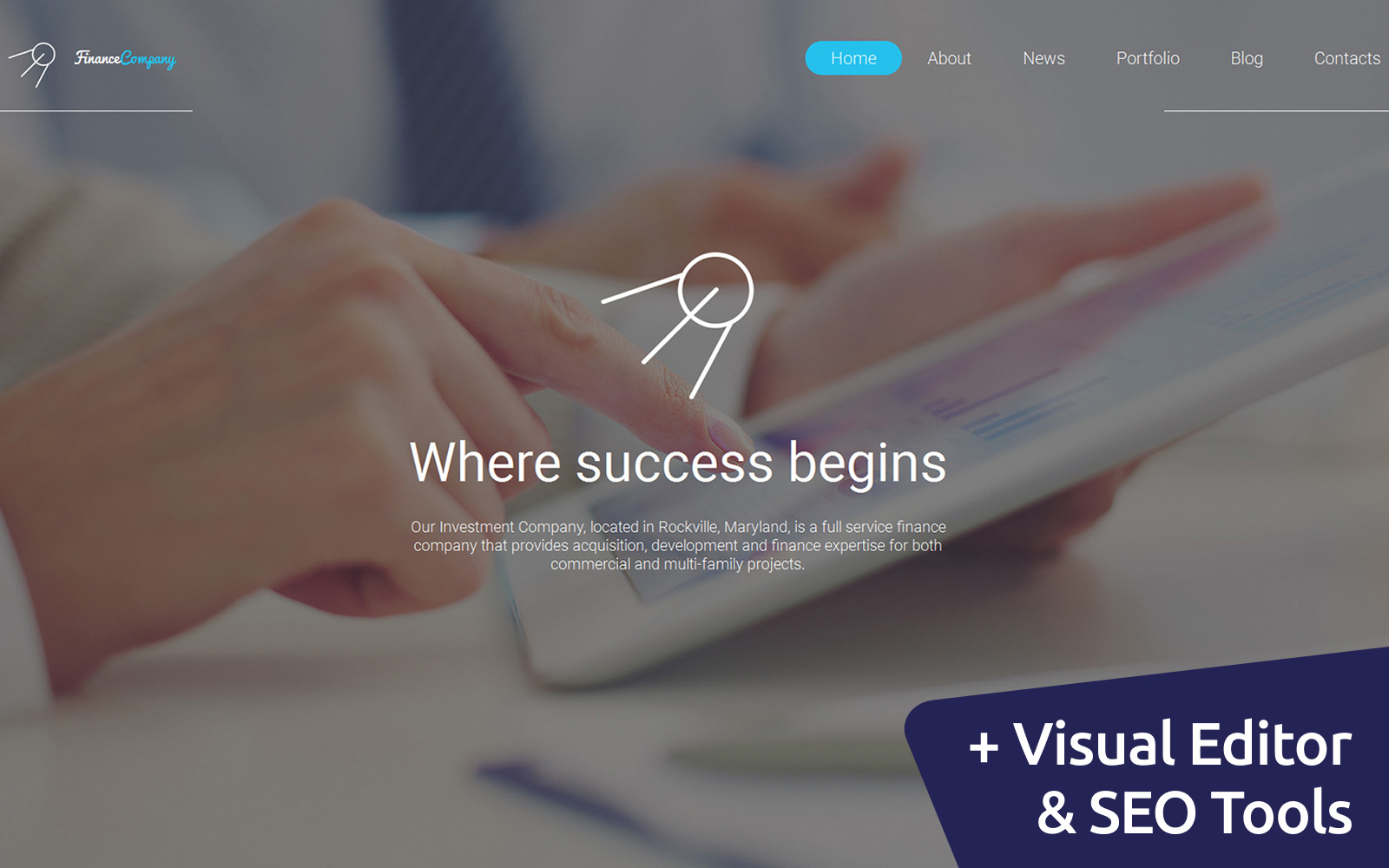 Finance Company Moto CMS 3 Template