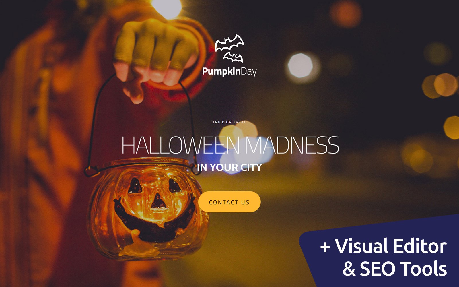 "Halloween" - адаптивний MotoCMS 3 шаблон №59228