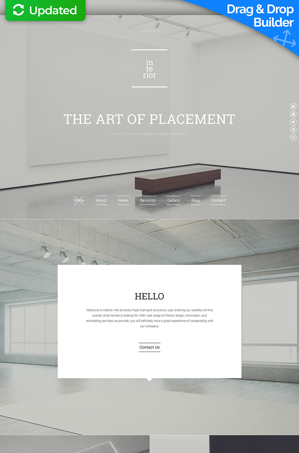 Interior Design Responsive Moto CMS 3 Template New Screenshots BIG