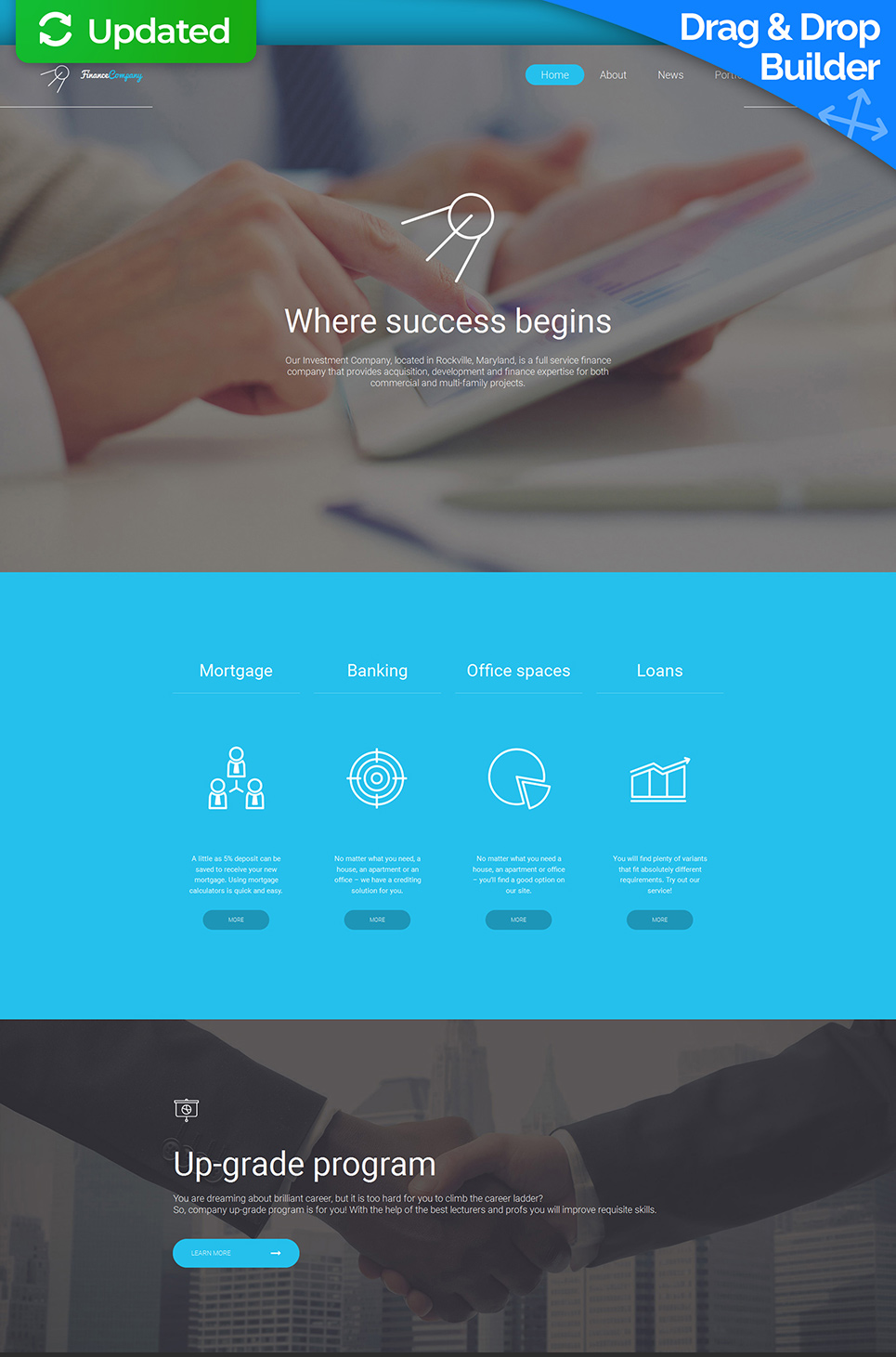 Investment Company Responsive Moto CMS 3 Template New Screenshots BIG