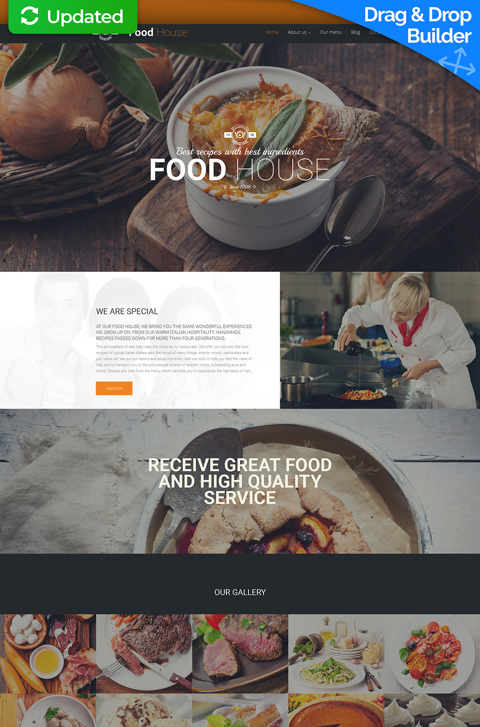 Italian Restaurant Responsive Moto CMS 3 Template New Screenshots BIG