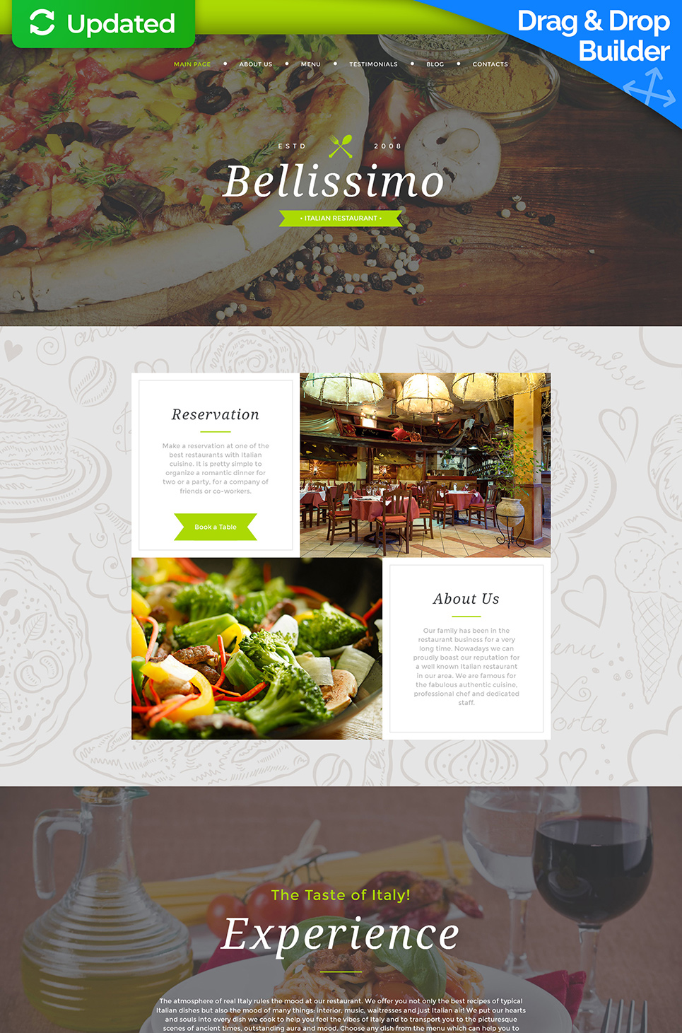 Italian Restaurant Responsive Moto CMS 3 Template New Screenshots BIG