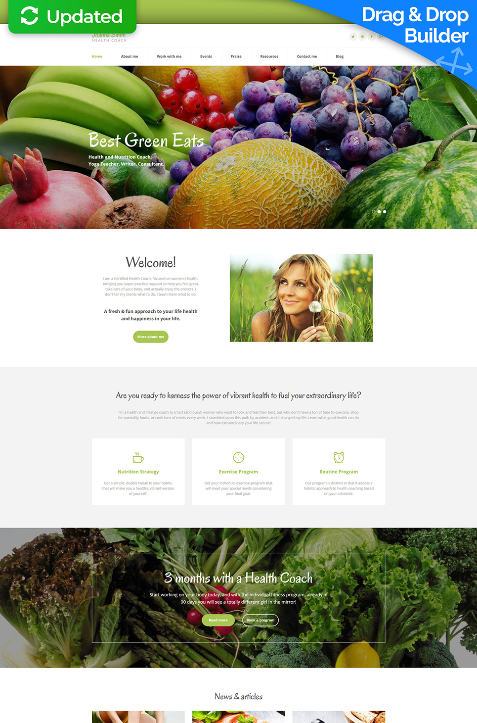 Joanna Smith - Weight Loss Responsive Moto CMS 3 Template New Screenshots BIG