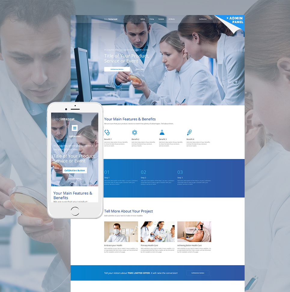Med Interest MotoCMS 3 Landing Builder New Screenshots BIG