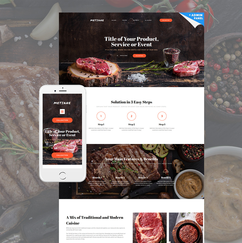 Metiane MotoCMS 3 Landing Builder New Screenshots BIG