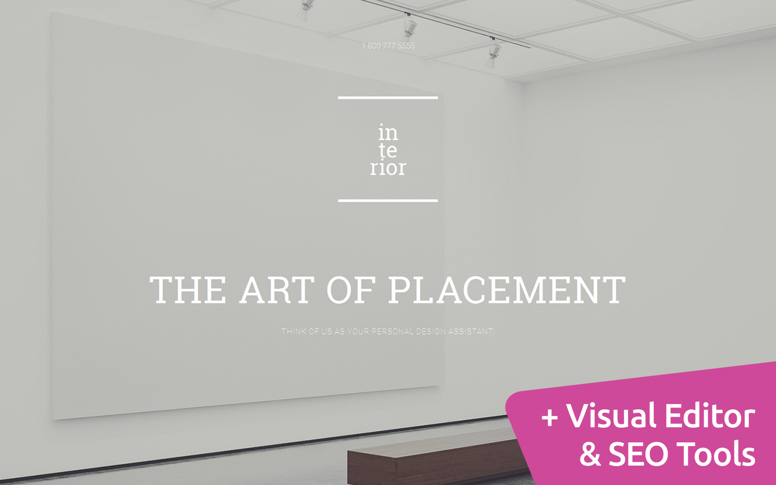 Moto CMS 3 Template namens "Interior Design Art" #59227 - Screenshot