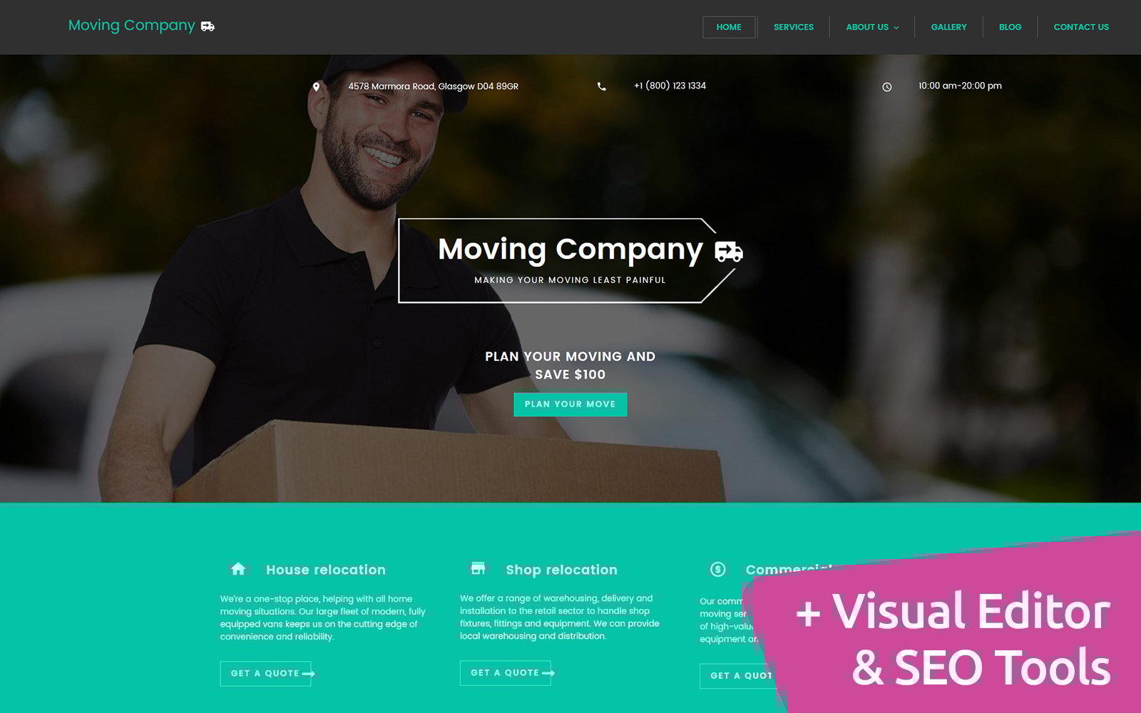 Moving Company Moto CMS 3 Template