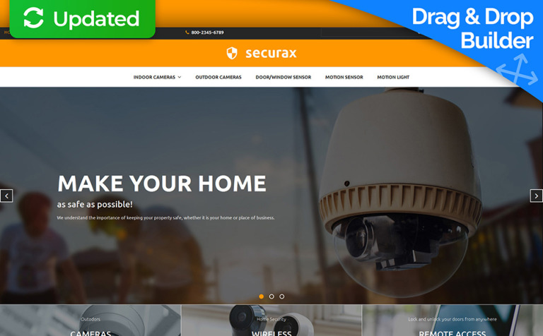 Securax Responsive Premium MotoCMS Ecommerce Theme Big Screenshot Securax Responsive MotoCMS Ecommerce Template New Screenshots BIG
