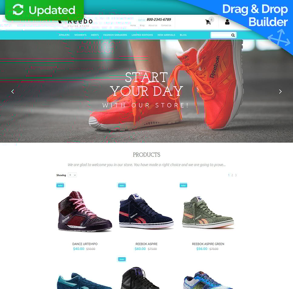 Shoe Store Bootstrap MotoCMS Ecommerce Theme Big Screenshot Shoe Store Responsive MotoCMS Ecommerce Template New Screenshots BIG