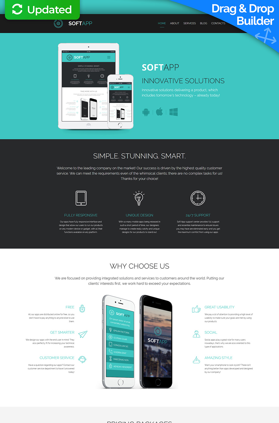 Software Company Responsive Moto CMS 3 Template New Screenshots BIG