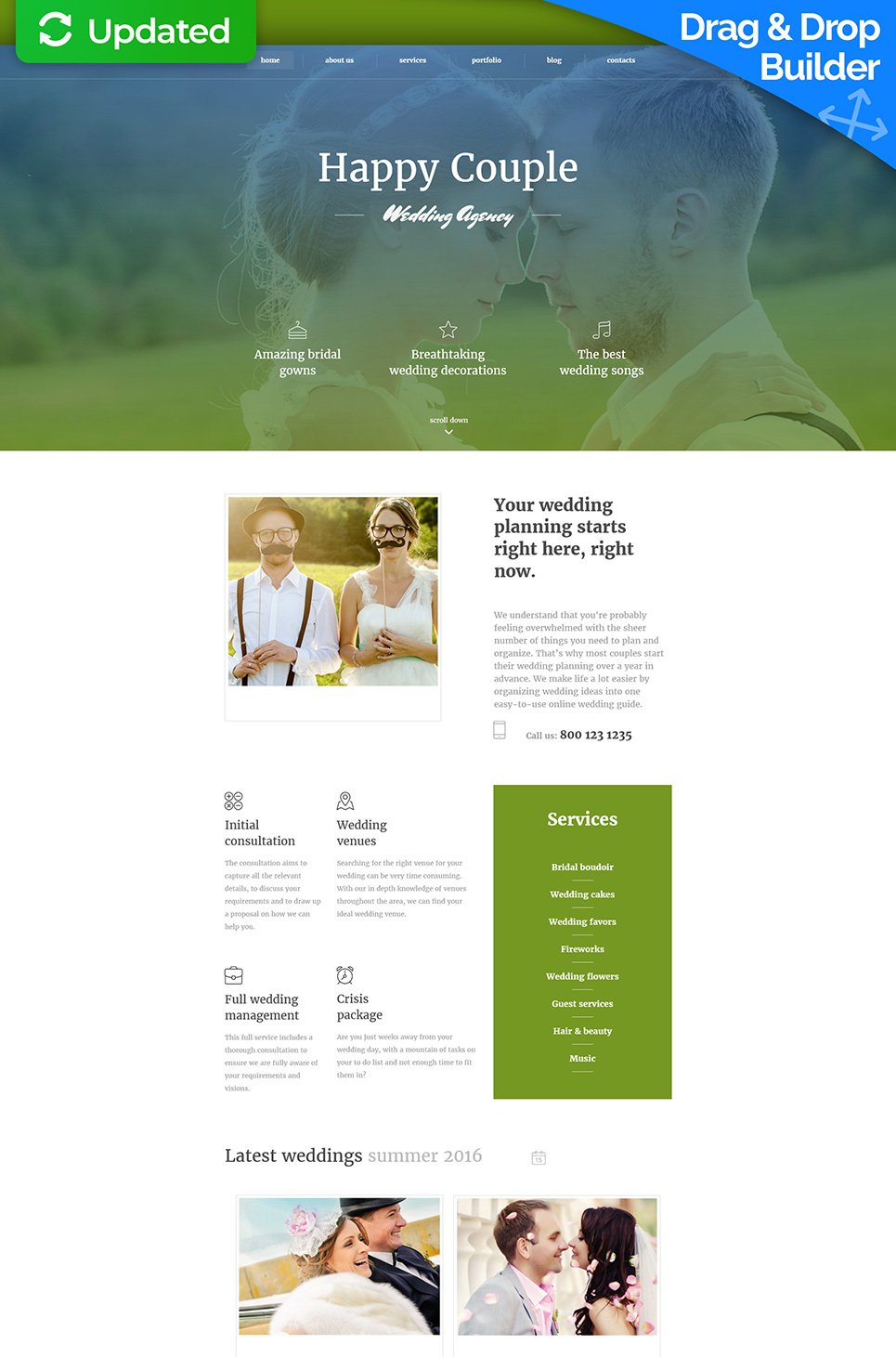 Wedding Planner Responsive Moto CMS 3 Template New Screenshots BIG