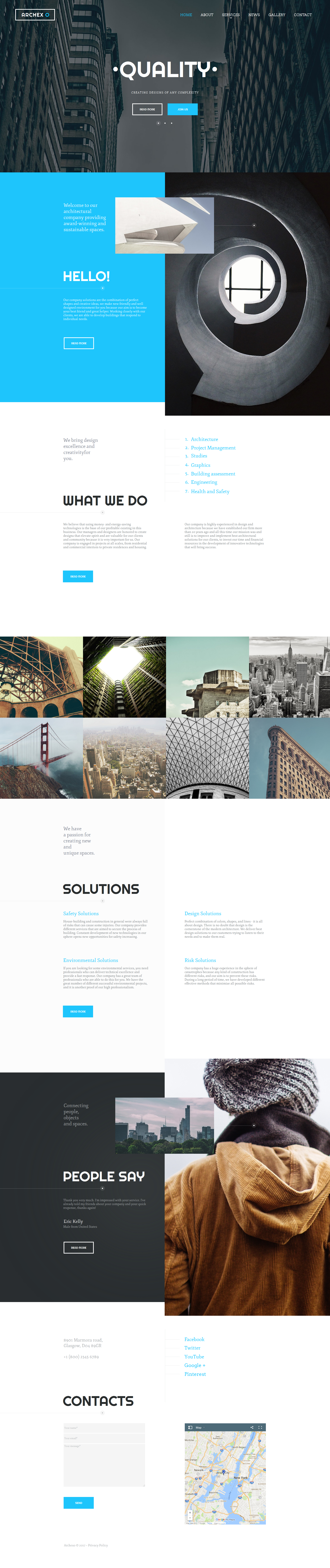 Modèle Moto CMS HTML Premium pour site d'architecture #59305 - screenshot