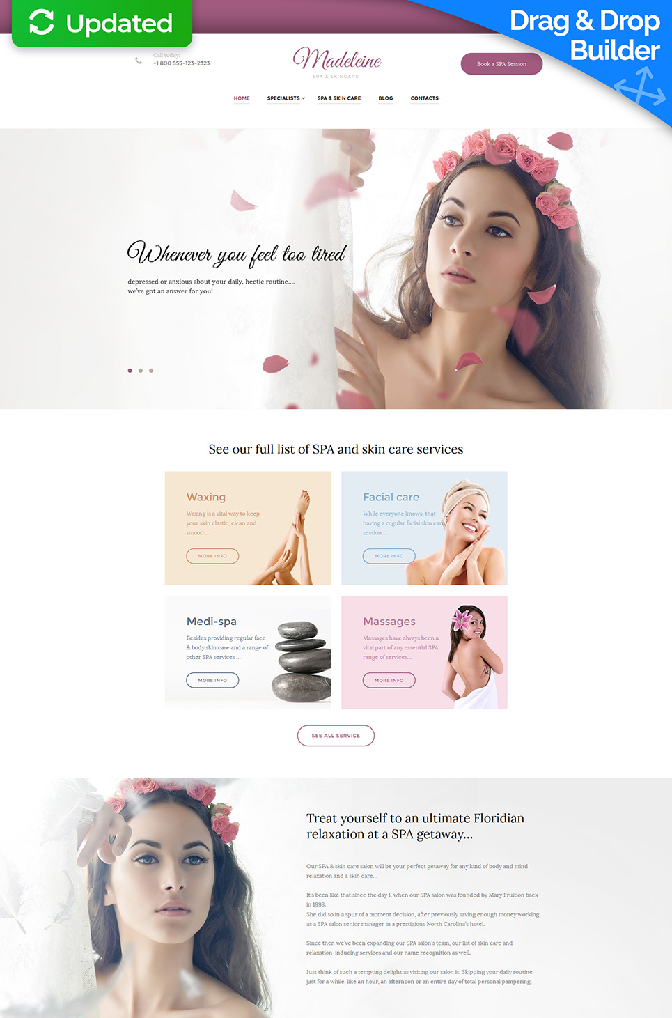 Beauty Salon Responsive Moto CMS 3 Template New Screenshots BIG