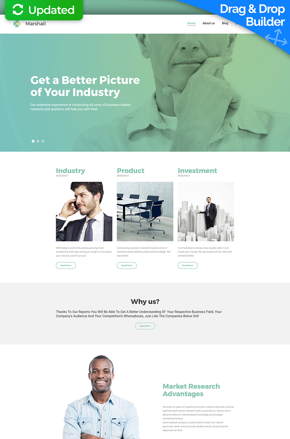 Business Analysis and Market Research Agency Moto CMS 3 Template New Screenshots BIG