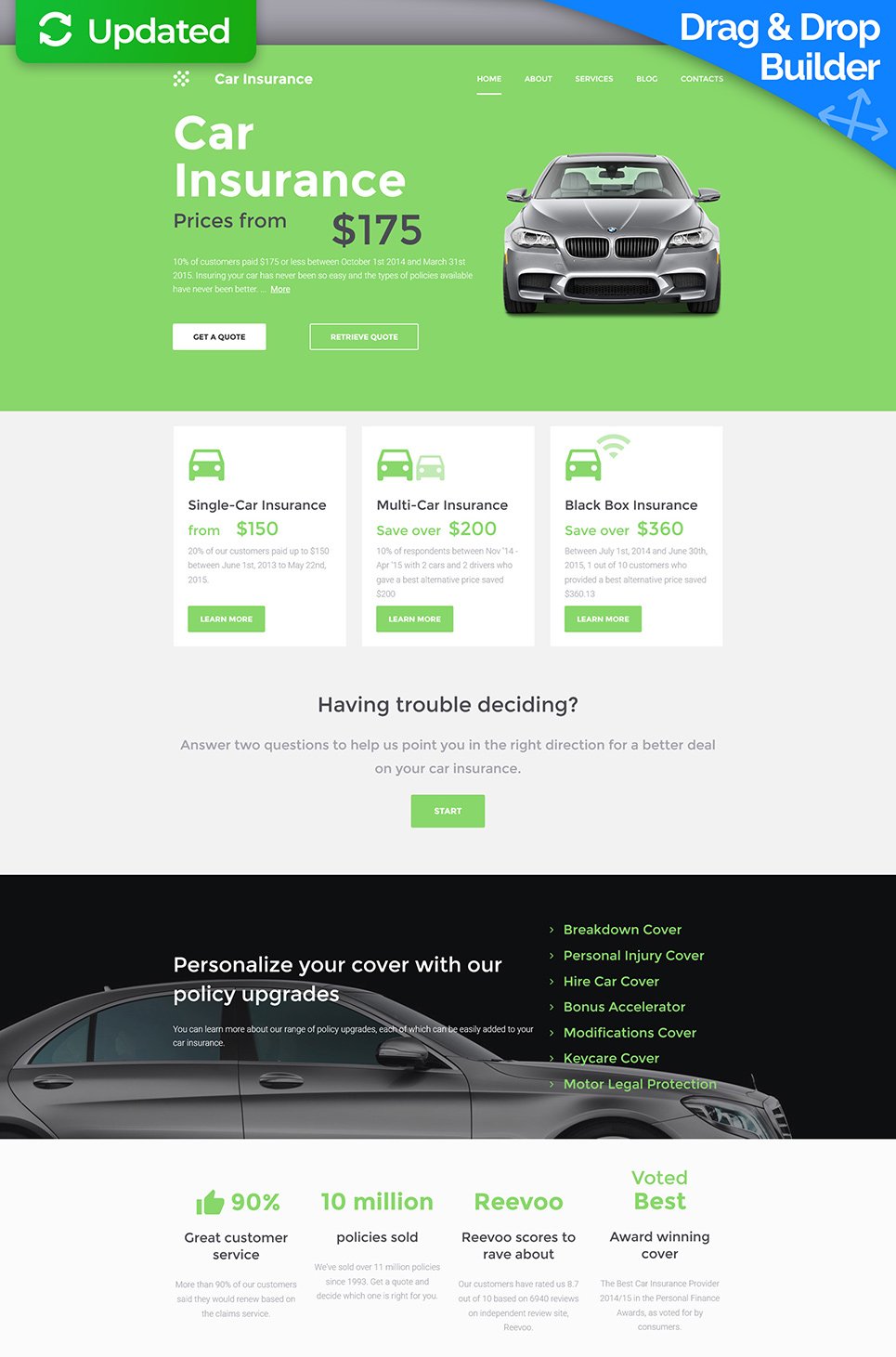 Car Insurance Responsive Moto CMS 3 Template New Screenshots BIG