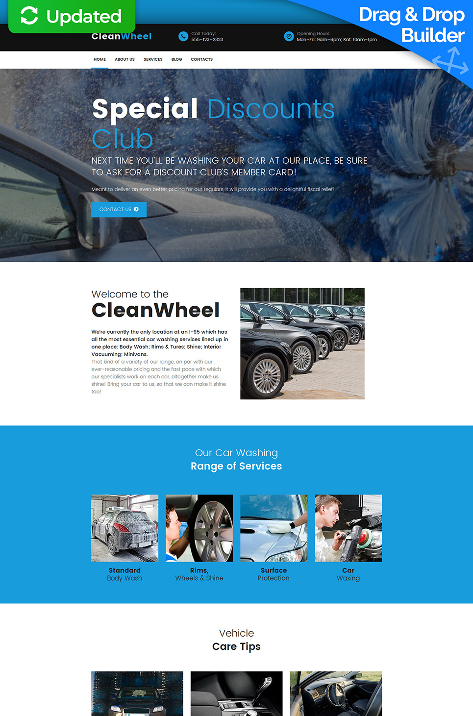 Car Wash Responsive Moto CMS 3 Template New Screenshots BIG