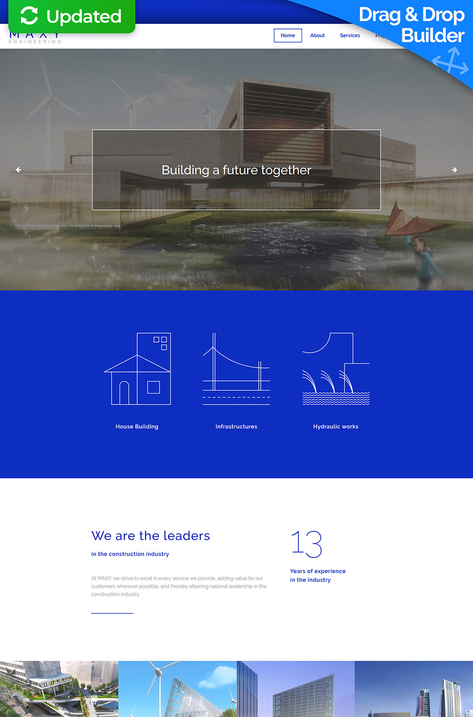 Civil Engineering Responsive Moto CMS 3 Template New Screenshots BIG