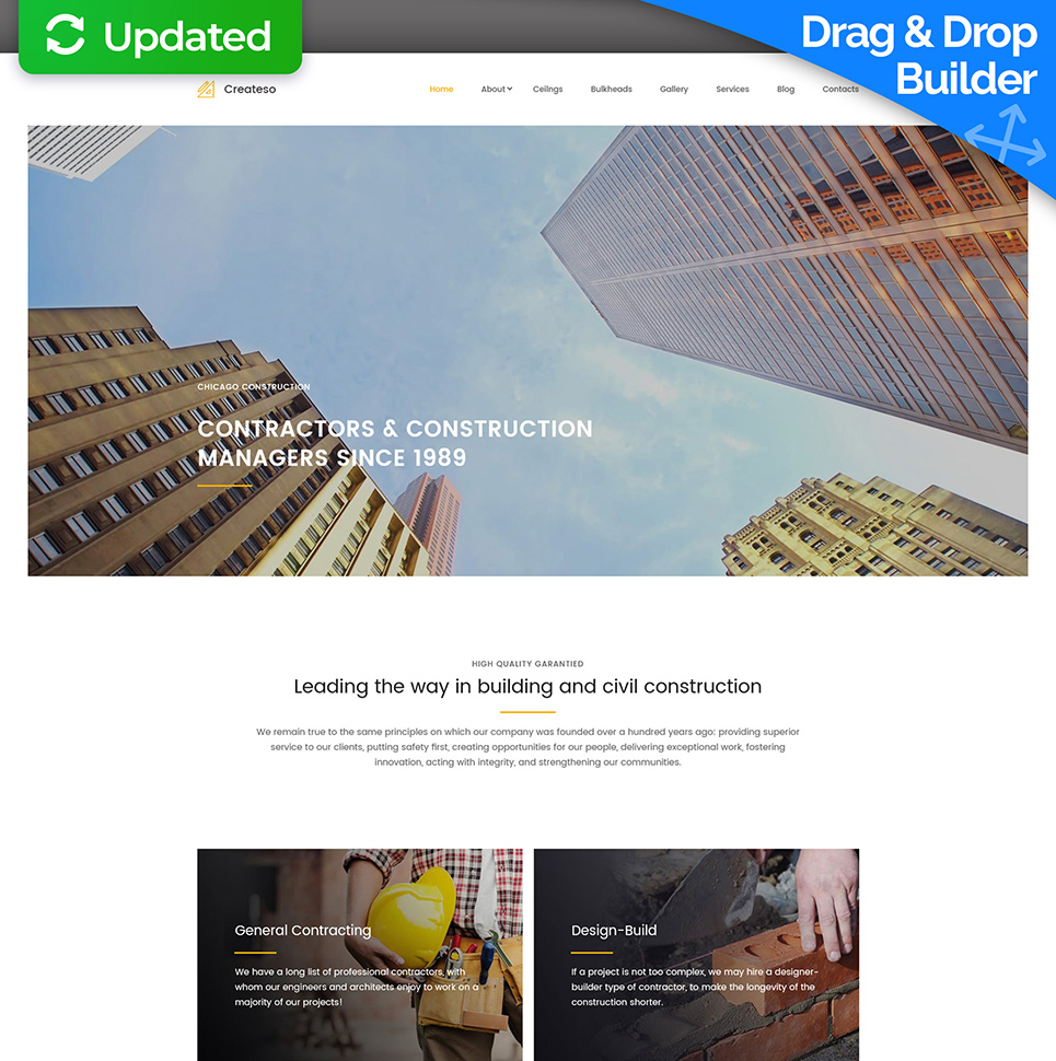 Createso - Civil Engineering Premium Moto CMS 3 Template New Screenshots BIG