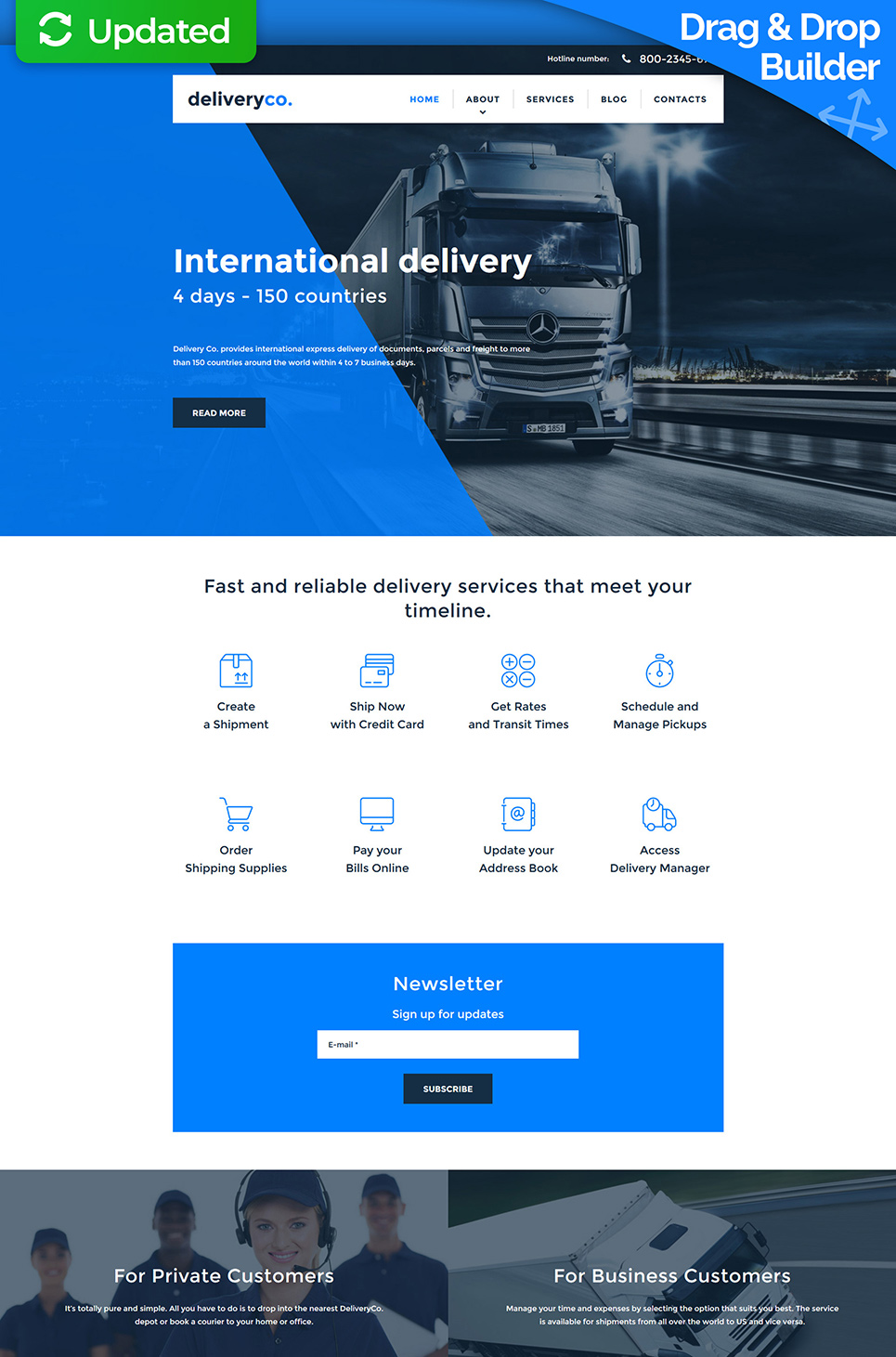 Delivery Services Responsive Moto CMS 3 Template New Screenshots BIG