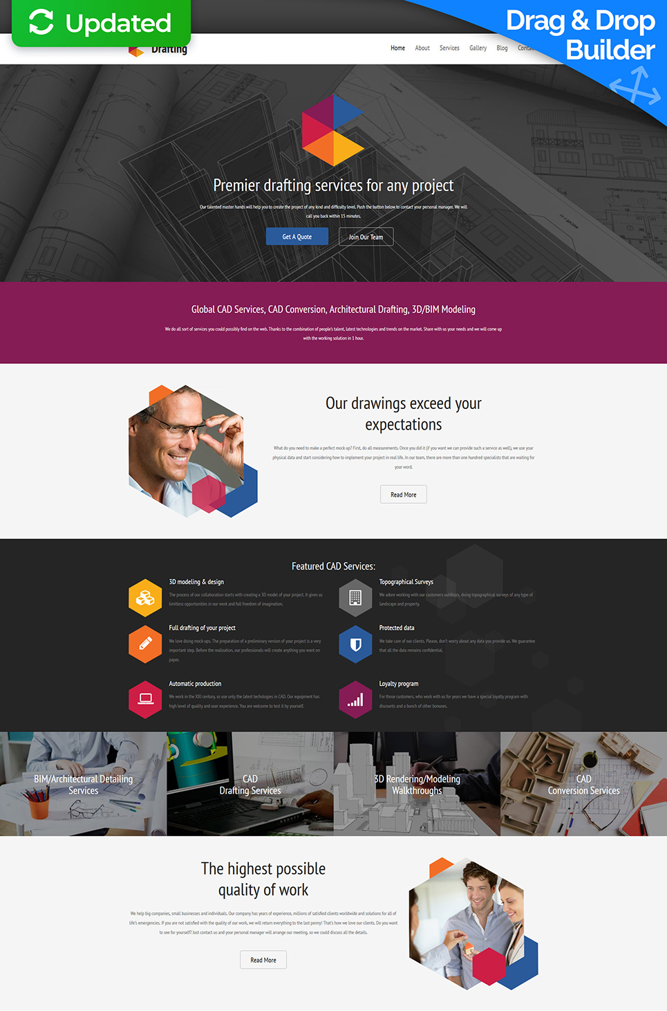 Drafting Responsive Moto CMS 3 Template New Screenshots BIG