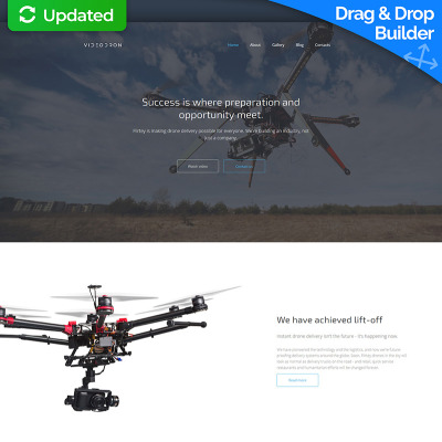 Drone Video Premium Moto CMS 3 Template #59456