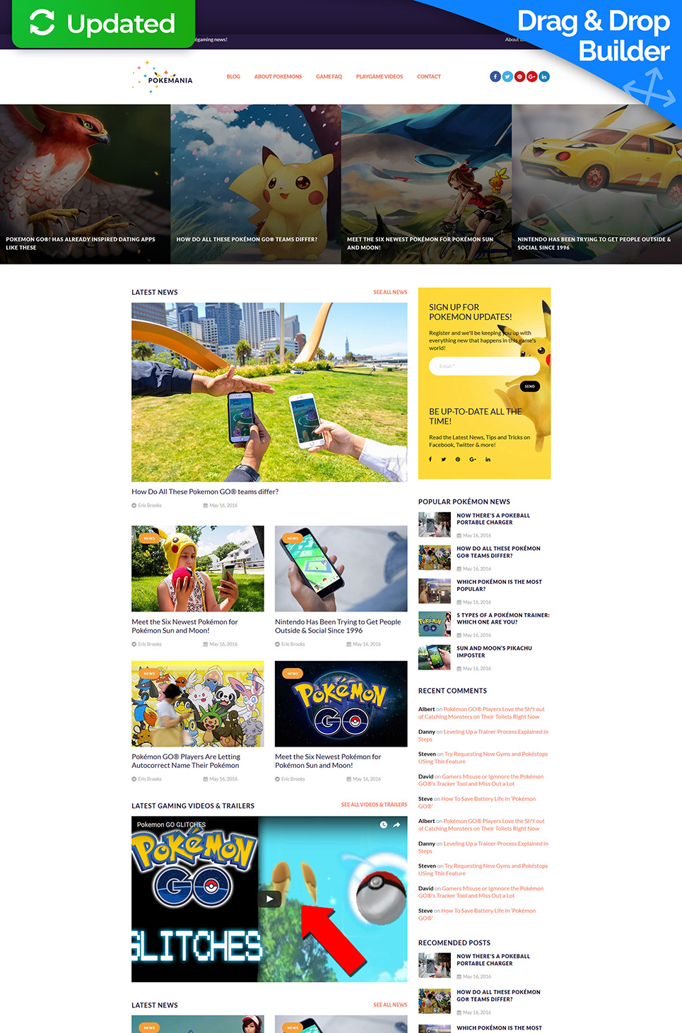 Games Responsive Moto CMS 3 Template New Screenshots BIG